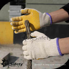 SRSafety PVC gepunktet für Männer Arbeit Baumwollhandschuhe